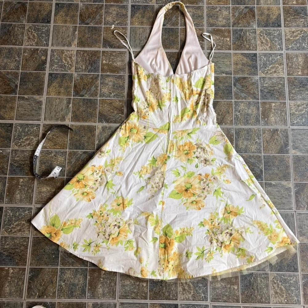 Ruby Rox Yellow Floral Backless Dress - Picture 2 of 6